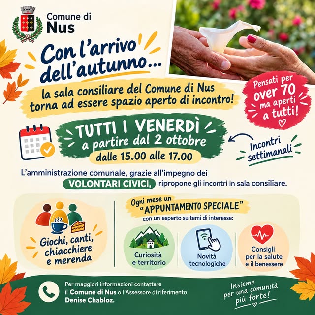 Locandina di Con l'arrivo dell'autunno... incontri in sala consiliare
